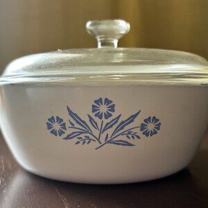 Vintage Corningware Casserole Dish Cornflower Blue Classic Kitchenware